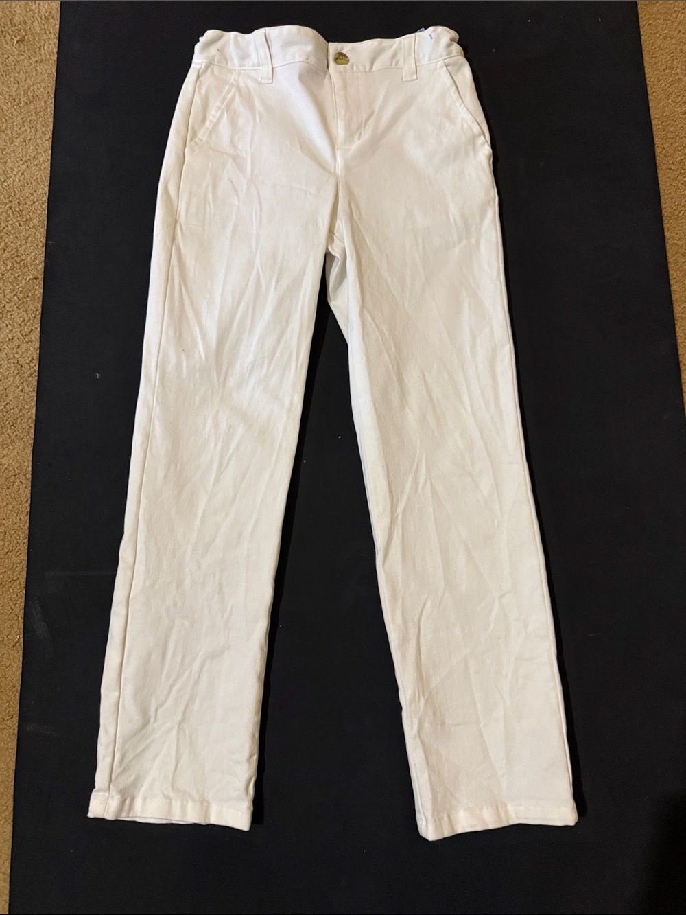 Janie and Jack White Straight-Leg Pants